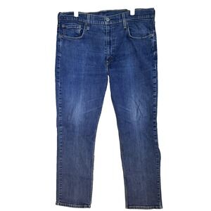 Levis 514 Jeans Mens 38x30 Blue Stretch Straight Leg Medium Wash Denim